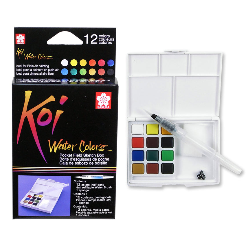 SET 12 WATER COLOUR KOI SAKURA