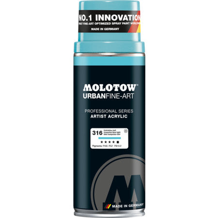 SPRAY AKRILIK 400ML UFA MOLOTOW TURQUOISE BLUE LIGHT 316