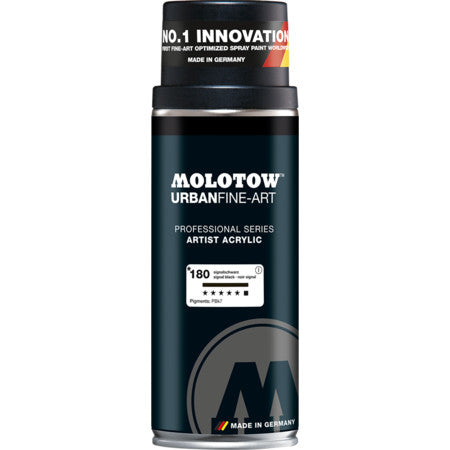 SPRAY AKRILIK 400ML UFA MOLOTOW SIGNAL BLACK 180