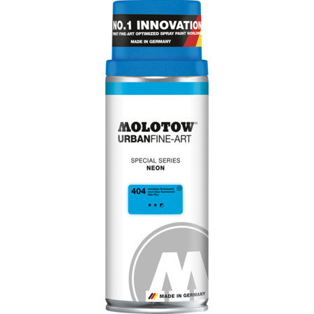 SPRAY NEON 400ML NEON BLUE FLUORESCENT 404 MOLOTOW