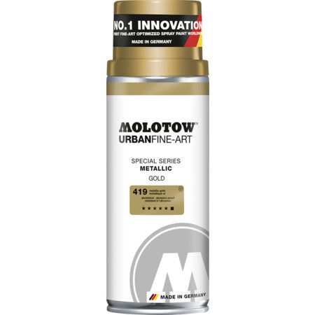 SPRAY METALLIC GOLD 419 400ML UFA MOLOTOW