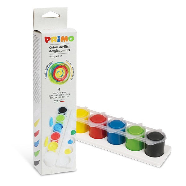 PRIMO 6 COLORI ACRILICI 6X25ML