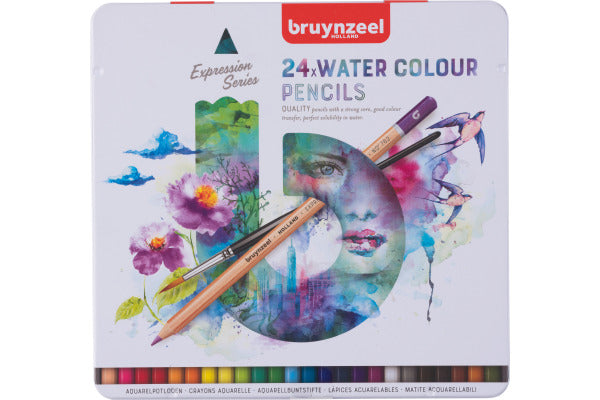 SET 24 WATER COLOUR PENCILS BRUYNZEEL