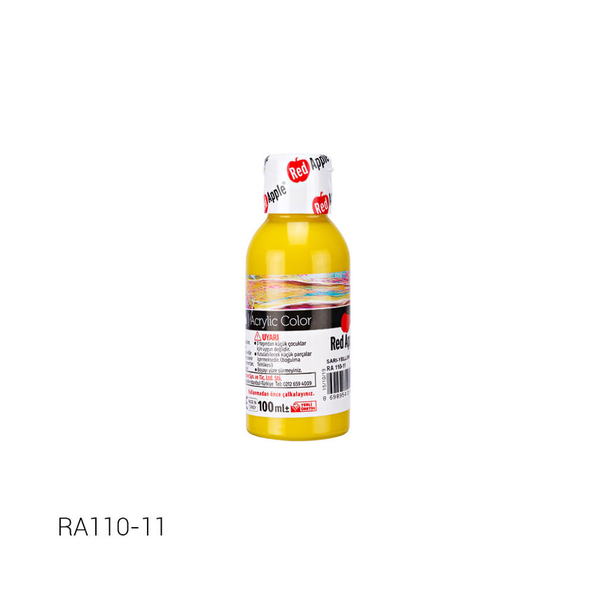 ACRYLIC COLOR RED APPLE 100ML YELLOW
