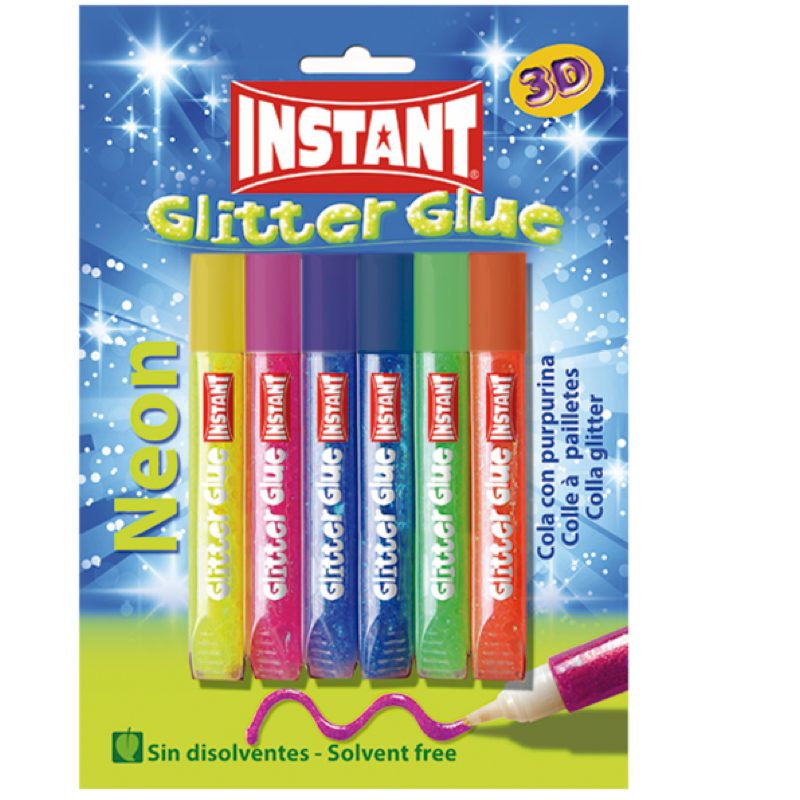 SET 6 NGJYRA GLITTER GLUE 3D